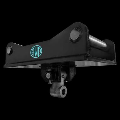 AWA Double Pin Hitch with Teardrop S30, attachment bracket for excavators, S30 hitch. AWA at Attachment Warehouse.