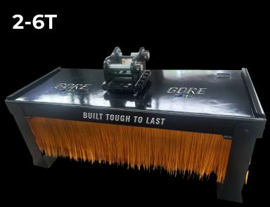 Street Brush S40, rotary sweeper for excavators, S40 hitch. GORE at Attachment Warehouse.