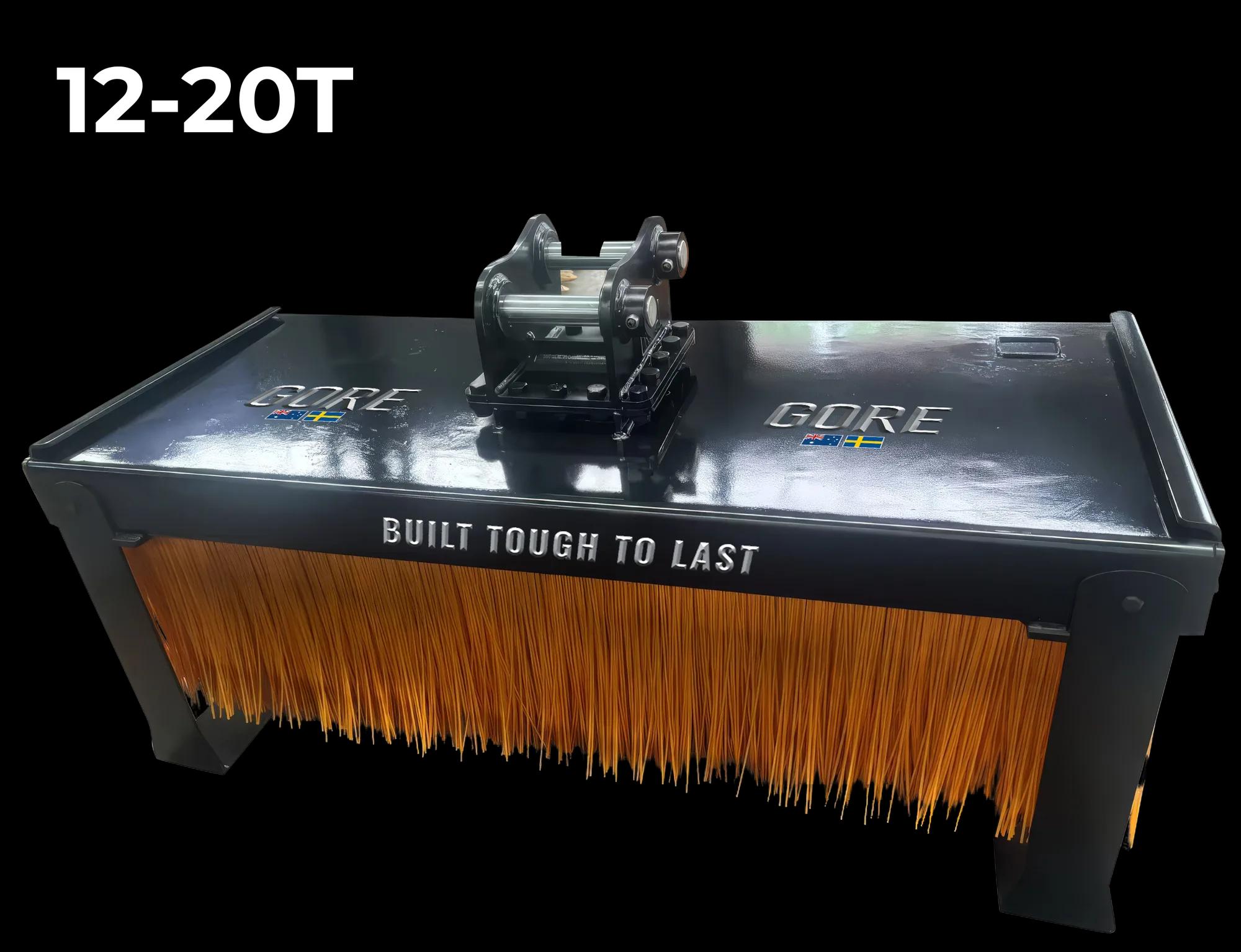 GORE Sopborste S60, sopvals till grävmaskin, fäste S60. GORE hos Attachment Warehouse.