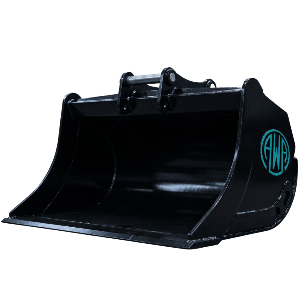 AWA Grading Bucket S50 9-15T (arriving soon), excavator bucket for excavators, S50 hitch. AWA at Attachment Warehouse.