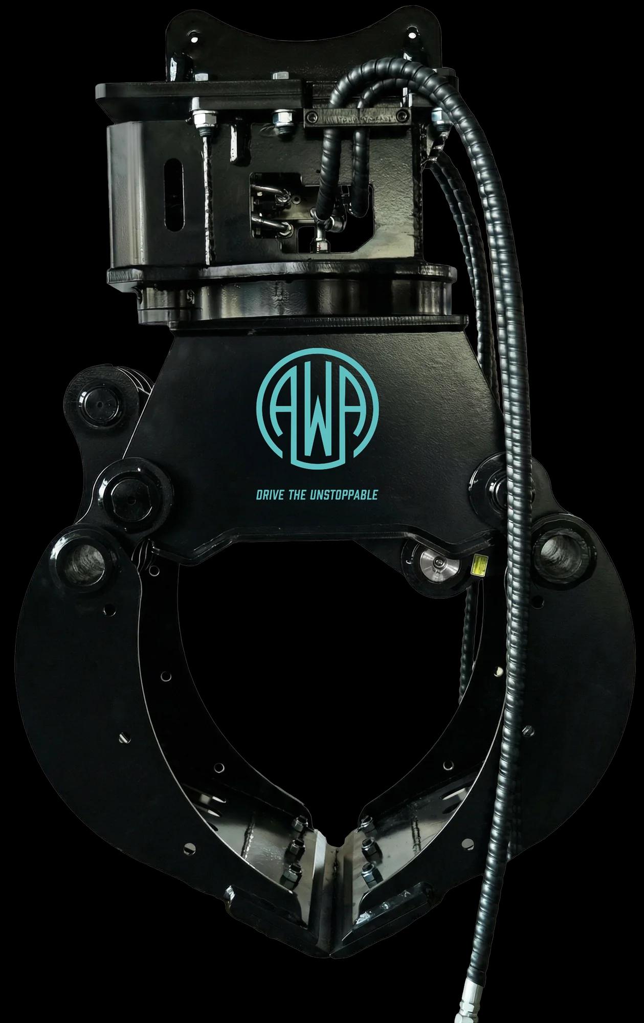 AWA Roterande Rivnings- och Sorteringsgrip S50, grip till grävmaskin, fäste S50. AWA hos Attachment Warehouse.