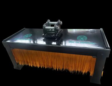AWA Street Brush S40 2-6T, rotary sweeper for excavators, S40 hitch. AWA at Attachment Warehouse.