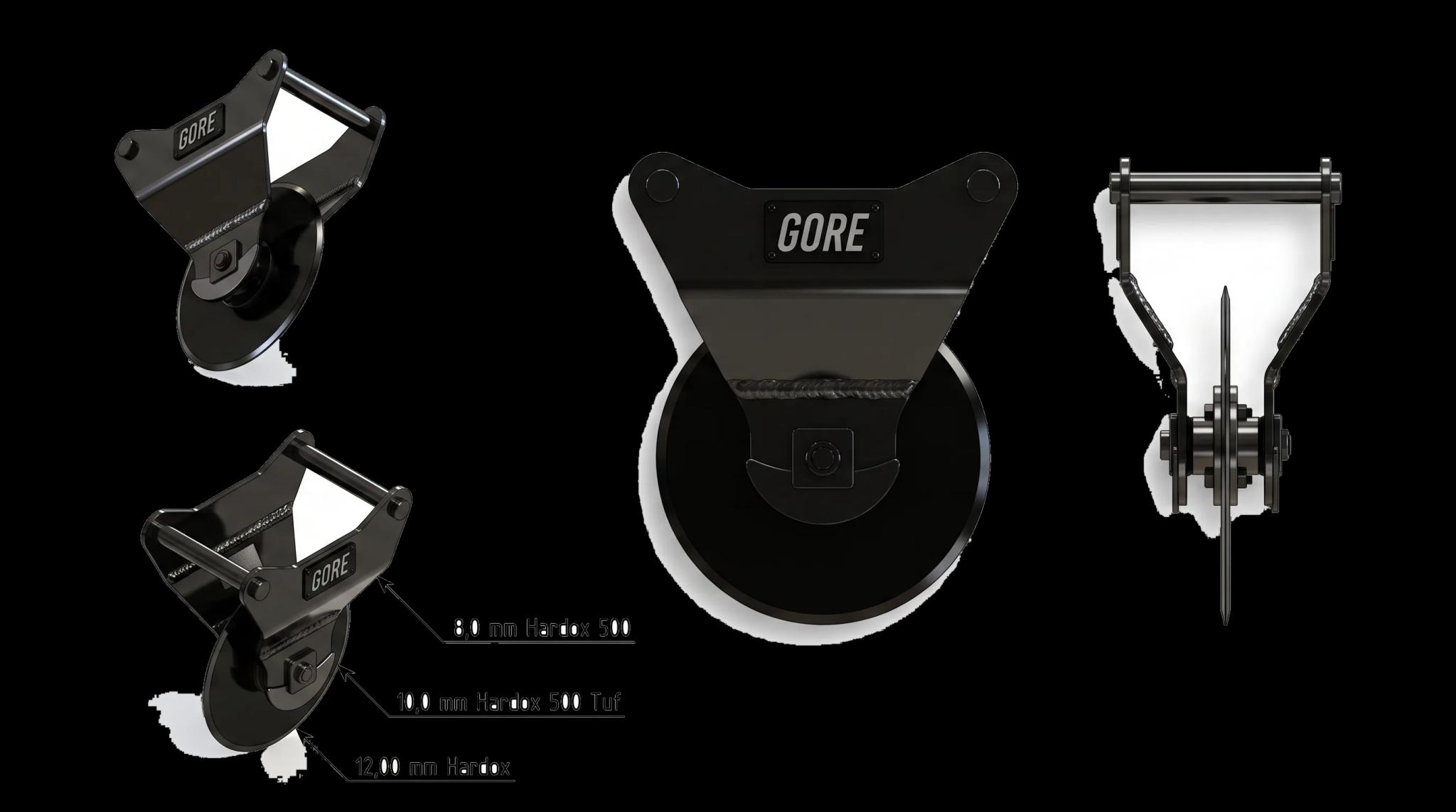 GORE Asfaltskärare S45, grävmaskinsredskap till grävmaskin, fäste S45. GORE hos Attachment Warehouse.