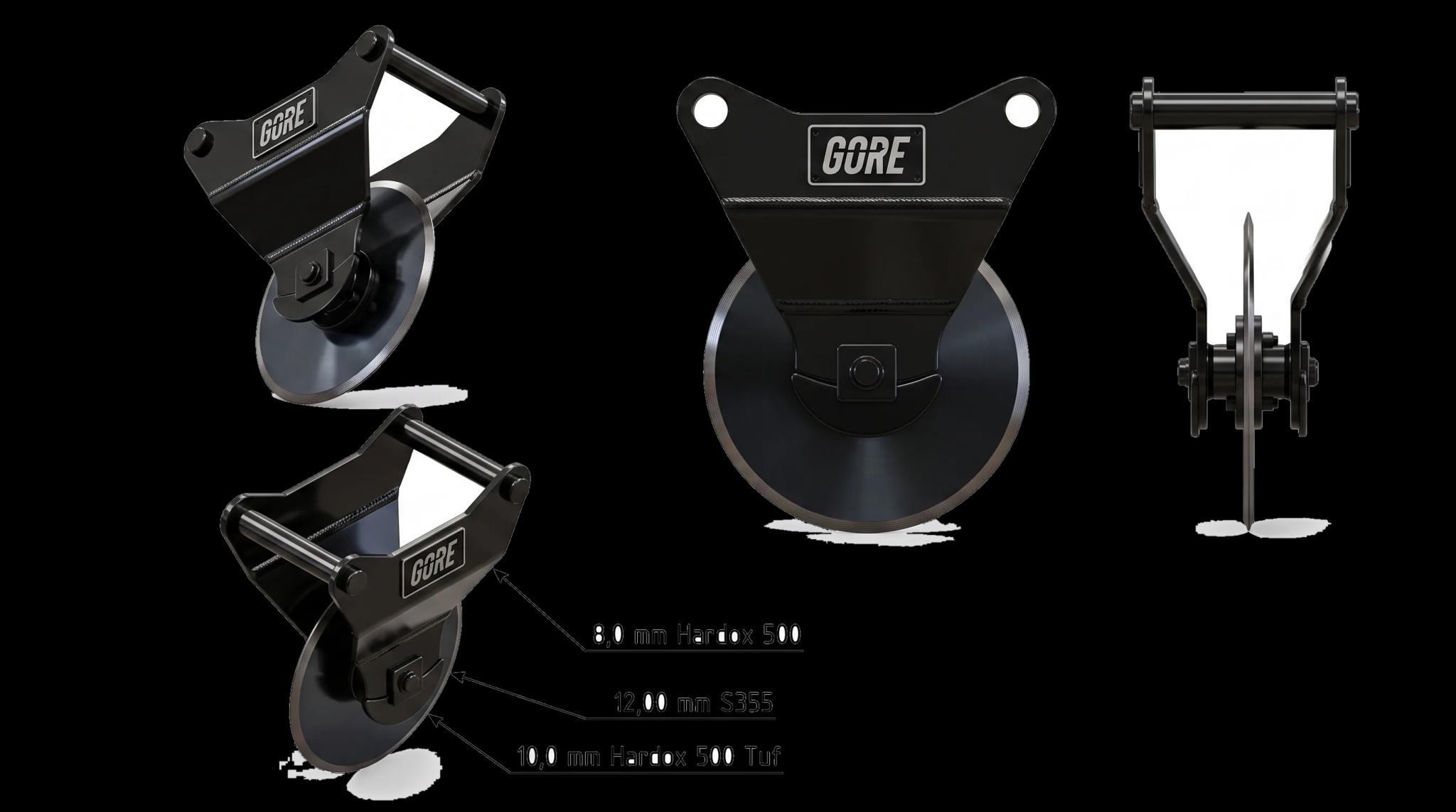 GORE Asfaltskärare S50, grävmaskinsredskap till grävmaskin, fäste S50. GORE hos Attachment Warehouse.