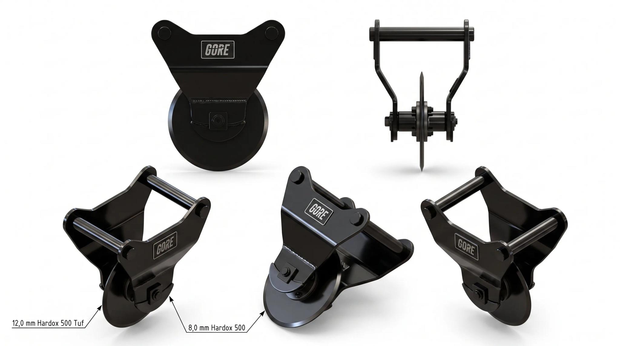 Asphalt Cutter S60, excavator attachment for excavators, S60 hitch. GORE at Attachment Warehouse.