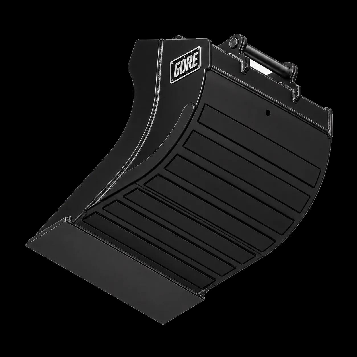 Smooth-Edge Digging Bucket S45, side view. GORE at Attachment Warehouse.