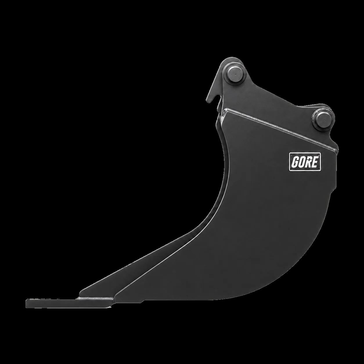 Smooth-Edge Digging Bucket S45, mount and coupling detail. GORE at Attachment Warehouse.