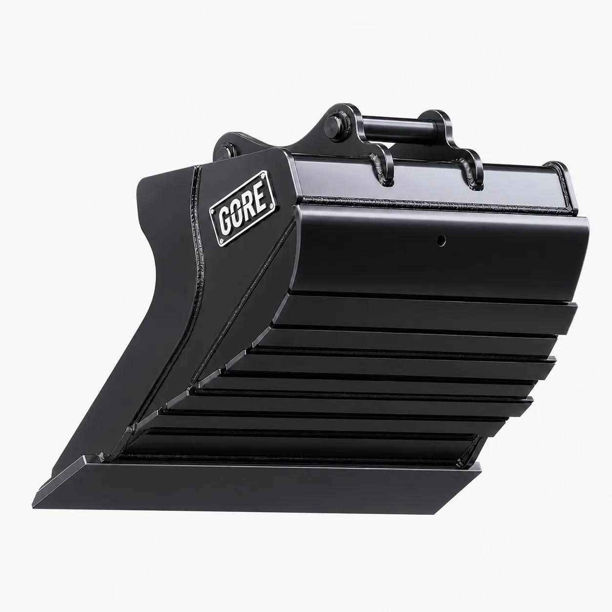 Grading Bucket S30/150, side view. GORE at Attachment Warehouse.
