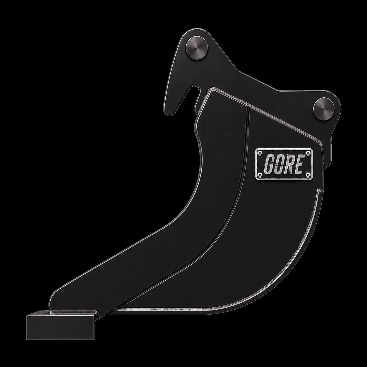 Smooth-Edge Digging Bucket S40, mount and coupling detail. GORE at Attachment Warehouse.