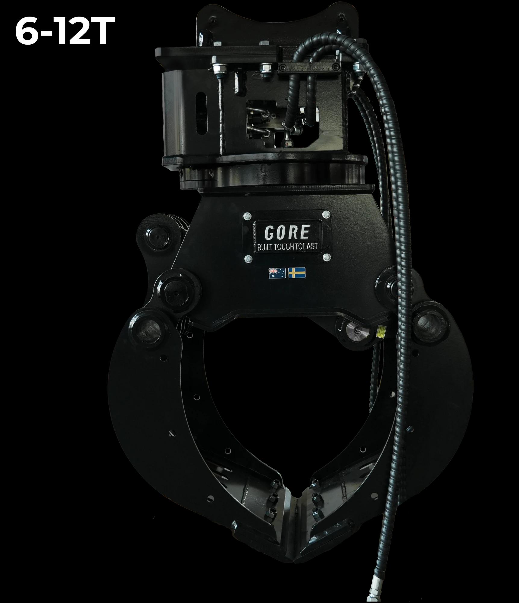 GORE Roterande Rivnings- och Sorteringsgrip S50, grip till grävmaskin, fäste S50. GORE hos Attachment Warehouse.
