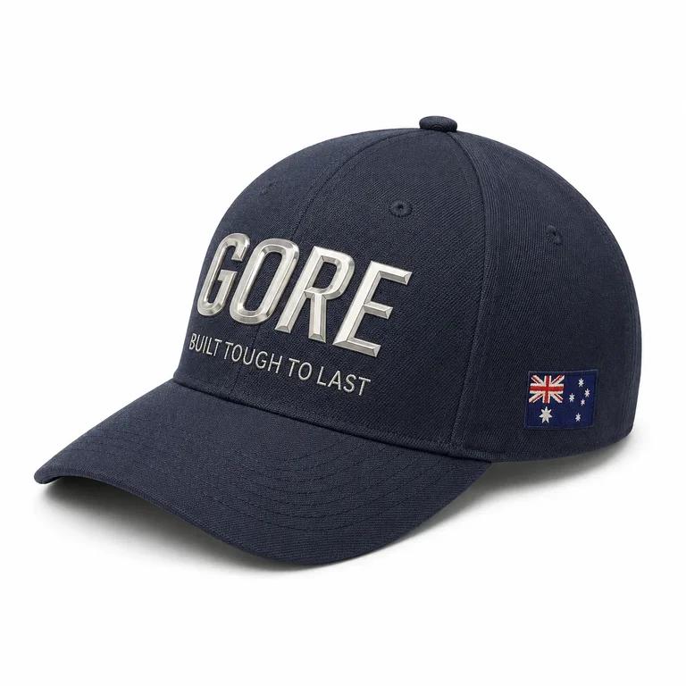 GORE Cap Navy, närbild på skärstål och slitdelar. GORE hos Attachment Warehouse.